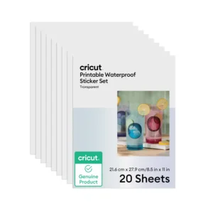 Papel Sticker Imprimible Cricut Stickers Transparente (20) 21.6 x 27.9 cm
