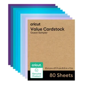 Cartulina Cricut Value Pack Océano (80) 21.6 x 27.9 cm
